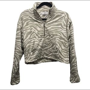 TNA Gray Zebra Print Women's Sweater